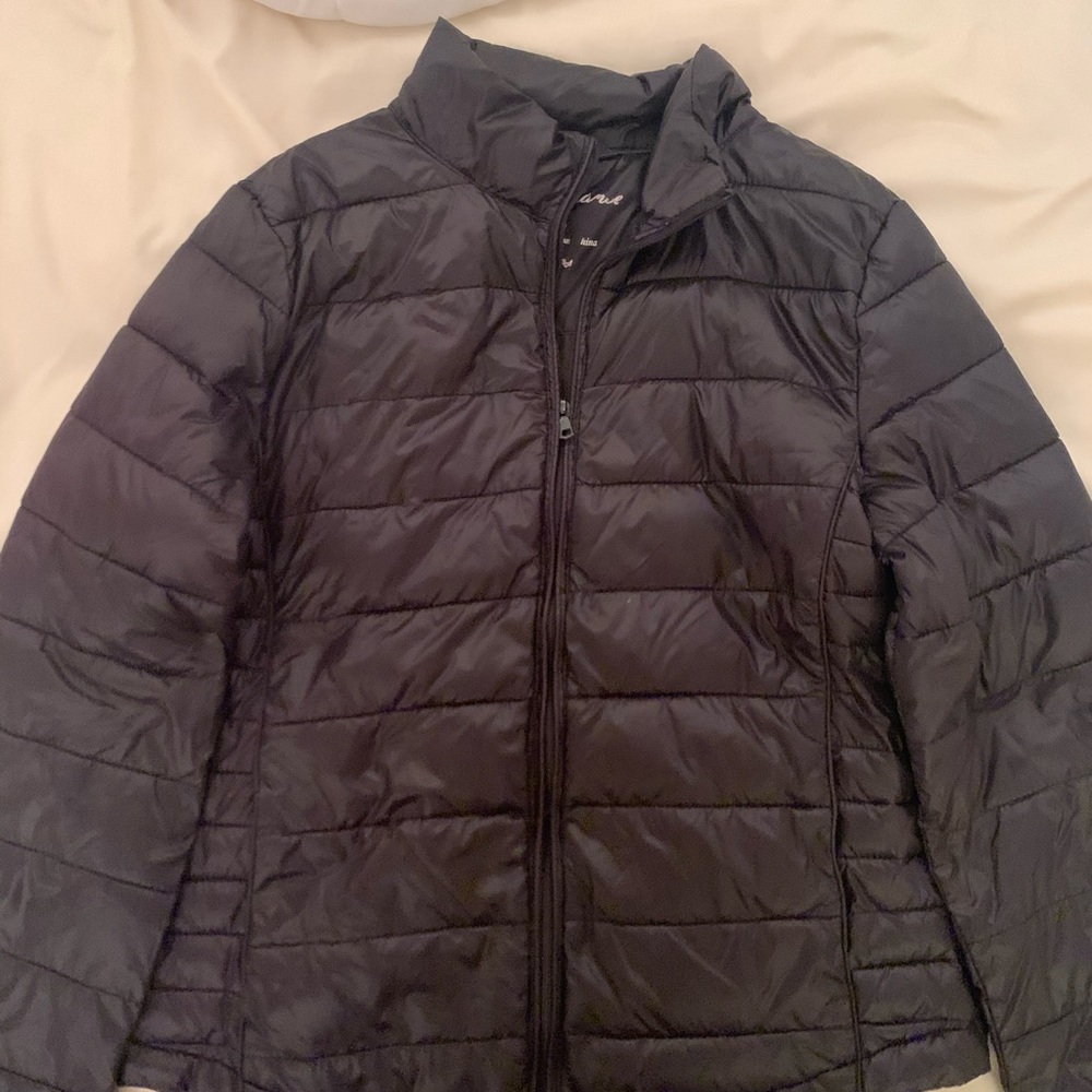 black windbreaker